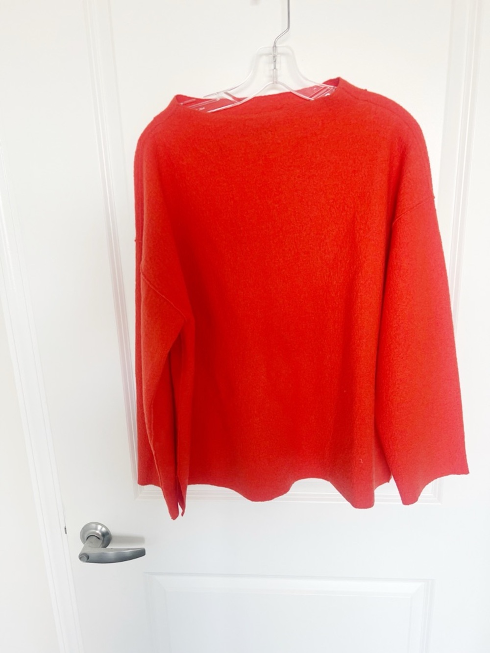 Large Eilleen Fisher Coral Wool Sweater